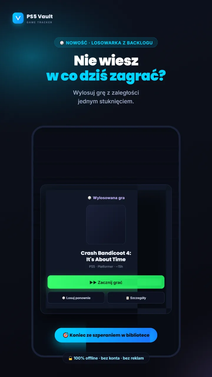 Losowarka wybiera grę z backlogu