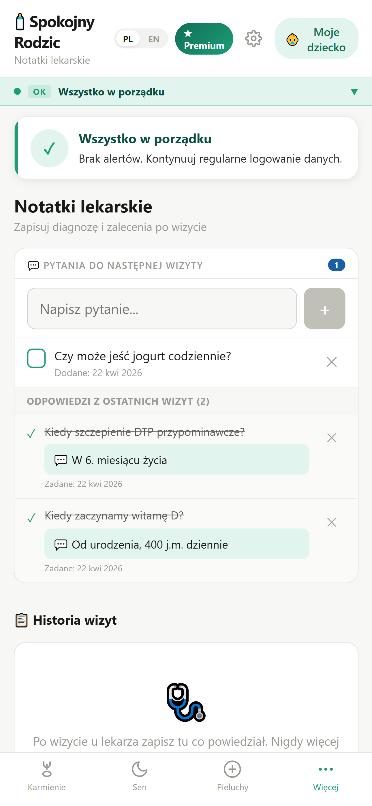 Pytania do pediatry — notatki lekarskie